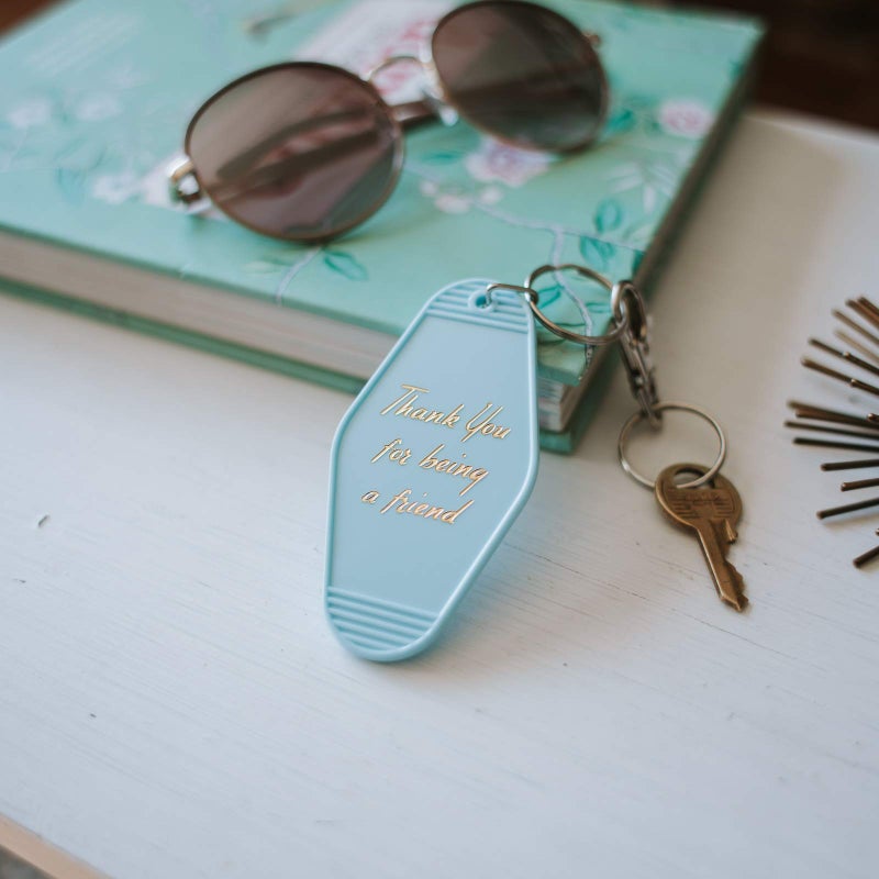 Chillkat Vintage Hotel Motel Keychain (Light Blue Shady Pines) - Image 2